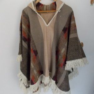 Wool Boho Poncho